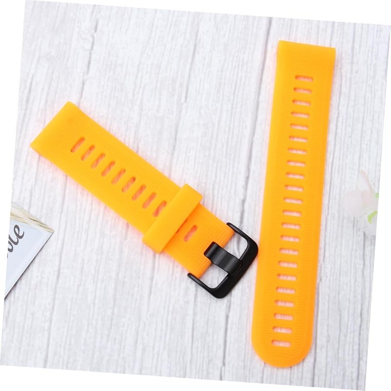 Lurrose Orange Silicone Watch Band for Garmin Forerunner Durable Breathable Easy Clean - Image 3