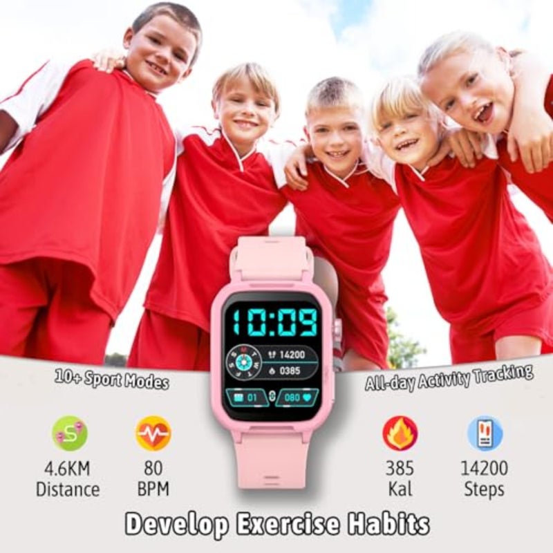 Smart Watch for,Fitness Tracker Smartwatch for Boys Girls Teens Gifts, Sleep Monitor Step Counter Pedometer DIY Watch Face Touch Screen - Image 4