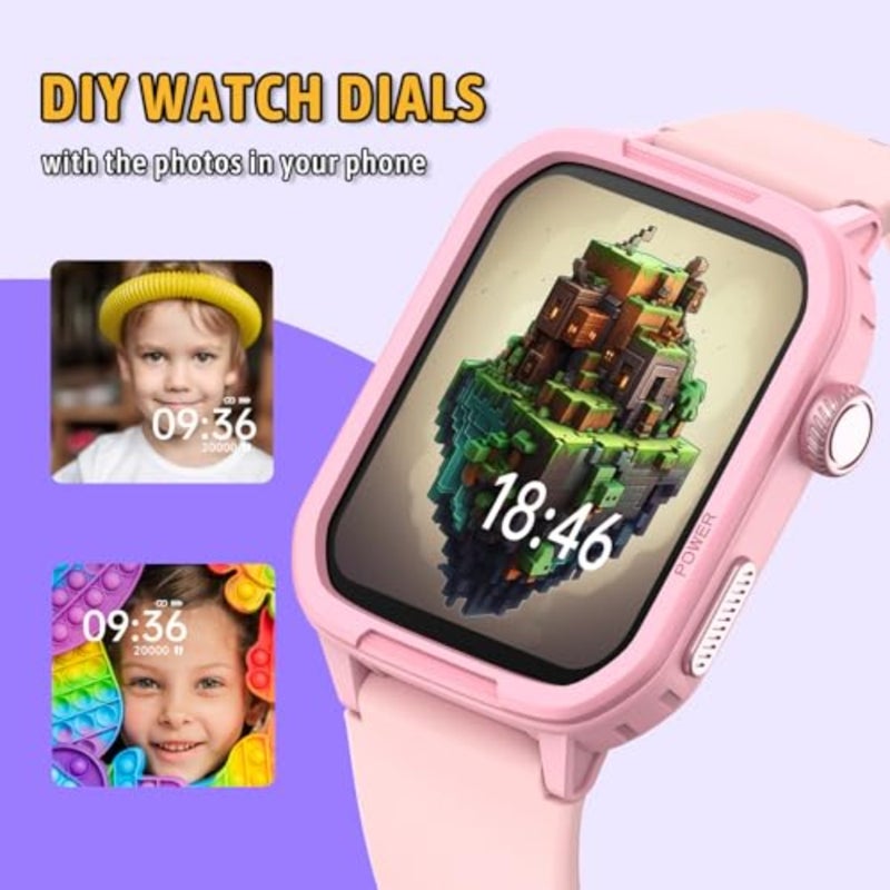 Smart Watch for,Fitness Tracker Smartwatch for Boys Girls Teens Gifts, Sleep Monitor Step Counter Pedometer DIY Watch Face Touch Screen - Image 3
