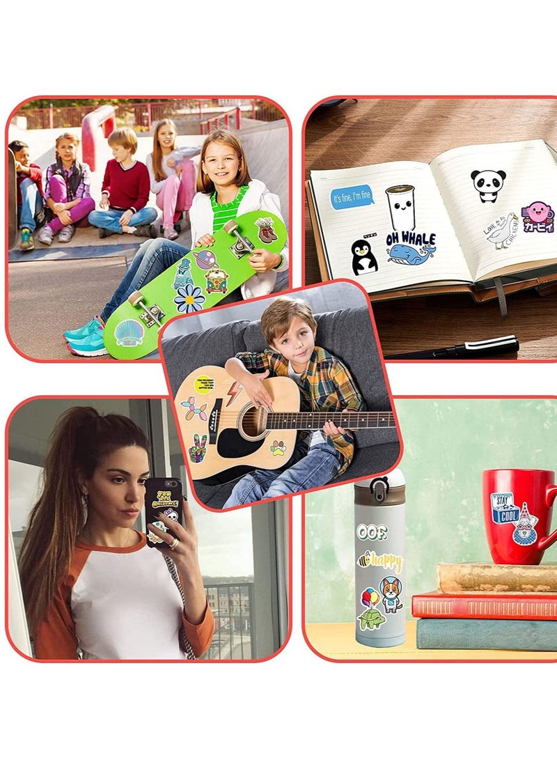 Cute Stickers for Water Bottles, 100PCS Vinyl Waterproof Aesthetic, Cool for Car Skateboard Laptop Hard Hat Suitcase, Perfect Gifts for Kids, Teens, Adults - Image 2