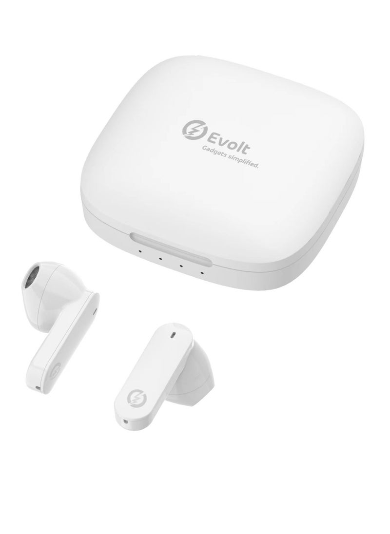 Evolt TWS-100 True Wireless Earbuds White  - Image 1