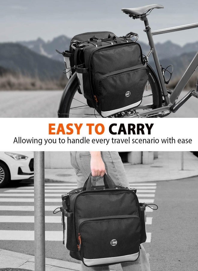 NDakter Bike Panniers, 30L Waterproof Panniers Bike Bags for Rear Rack, Expandable Double Bicycle Trunk Saddle Bag with Reflective Strips,E-bike Accessories for Commute and Mountain Cycling Travel - Image 4