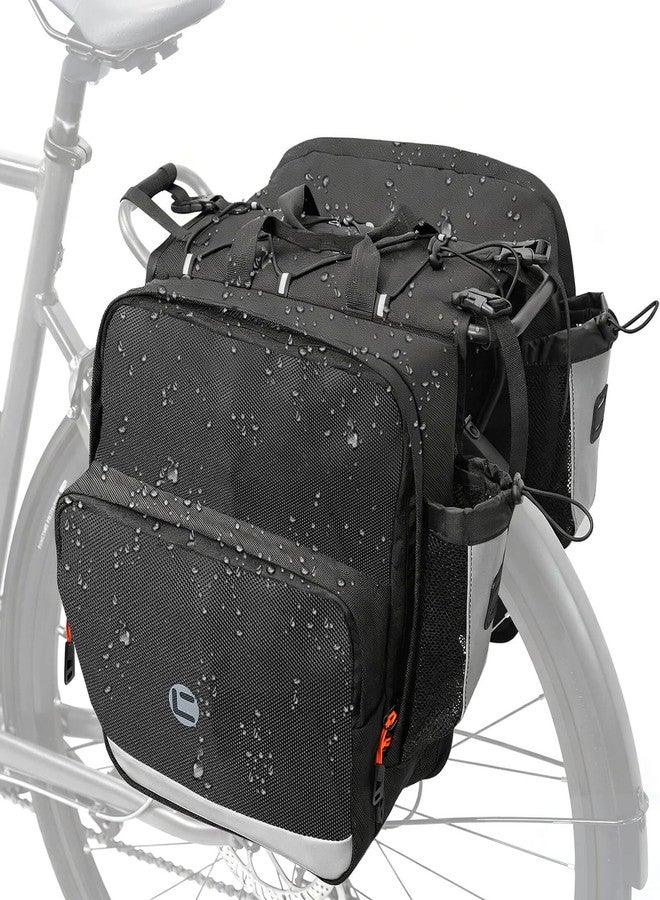 NDakter Bike Panniers, 30L Waterproof Panniers Bike Bags for Rear Rack, Expandable Double Bicycle Trunk Saddle Bag with Reflective Strips,E-bike Accessories for Commute and Mountain Cycling Travel - Image 1
