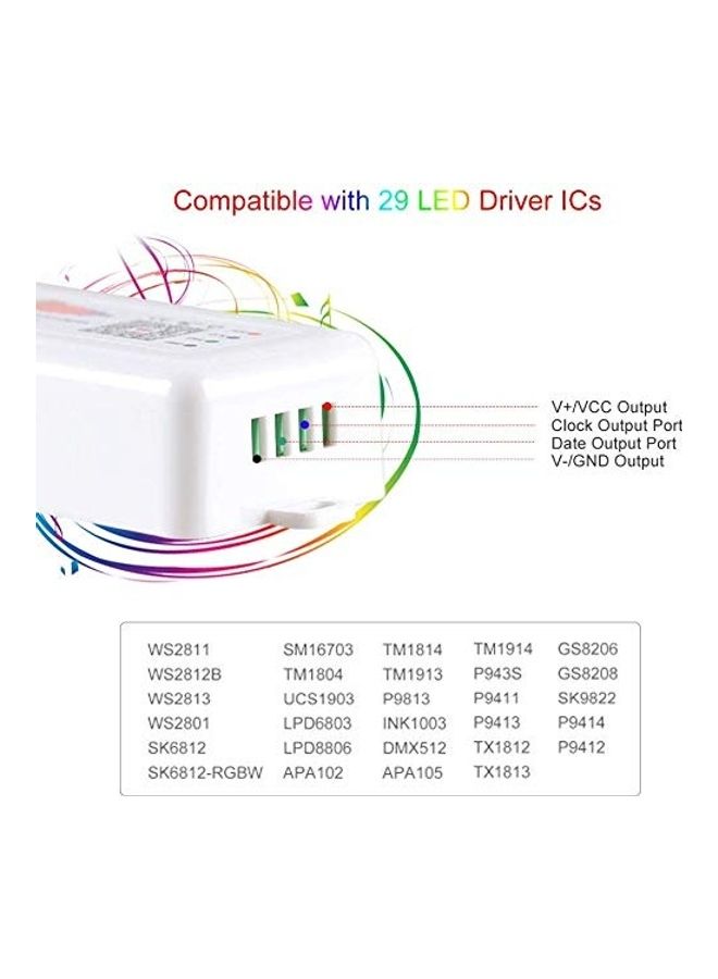 RGBZONE Bluetooth LED Controller, DC 5-24V SP107E LED Light Strip Controller, Support Music Sync, IC Chip for WS2812b WS2811 LED Strip, Matrix Panel, Module - Image 4