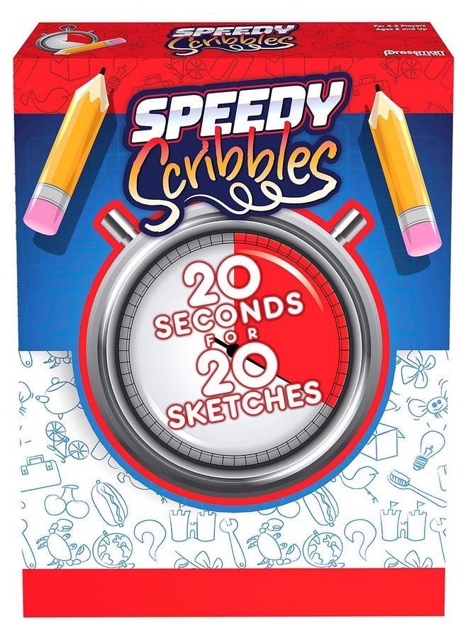 Pressman Speedy Scribbles - The 20 Seconds for 20 Sketches Drawing Game for 4-8 Players by Pressman - Image 1