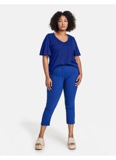 3/4-length trousers with a striped texture, Betty