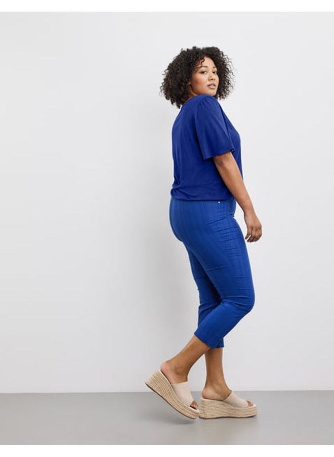 GERRY WEBER - 3/4-length trousers with a striped texture, Betty - Image 1