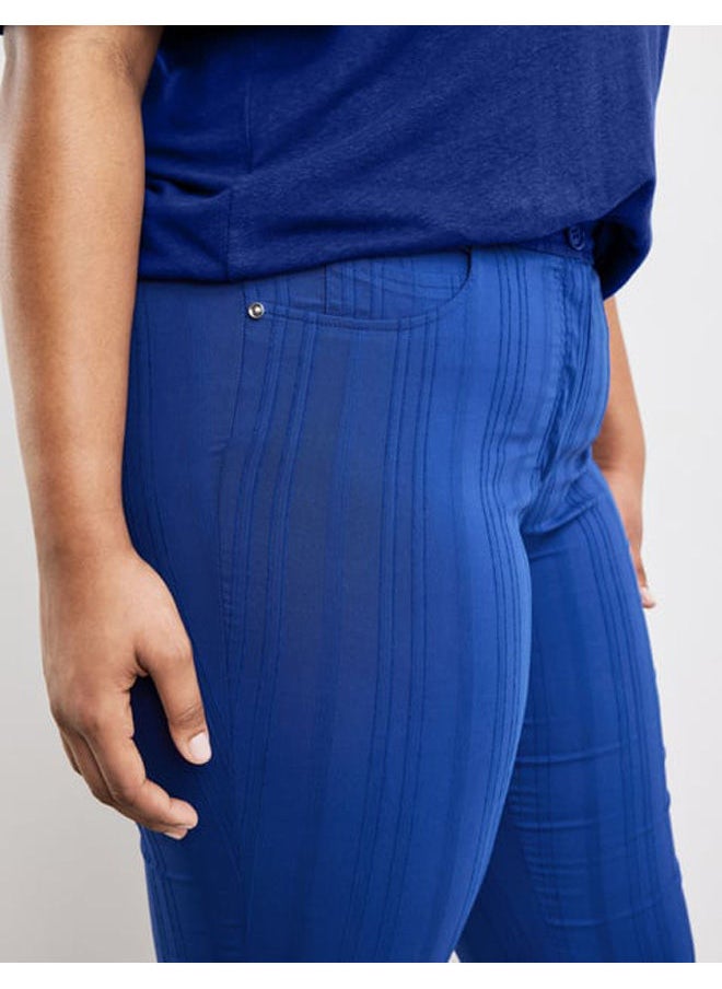 GERRY WEBER - 3/4-length trousers with a striped texture, Betty - Image 1