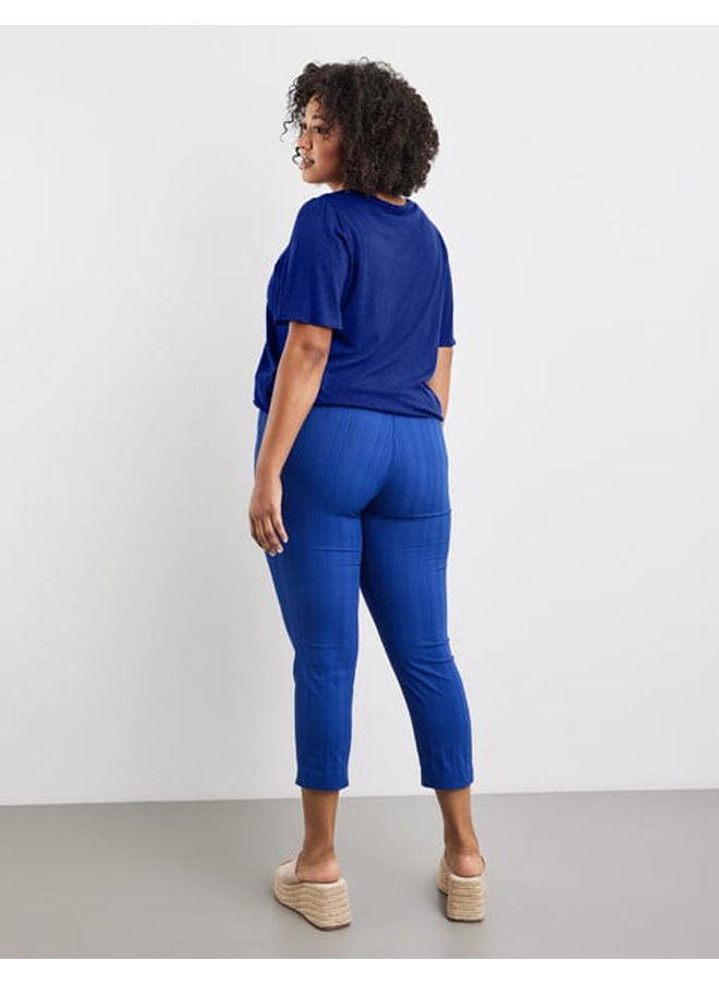 GERRY WEBER - 3/4-length trousers with a striped texture, Betty - Image 1