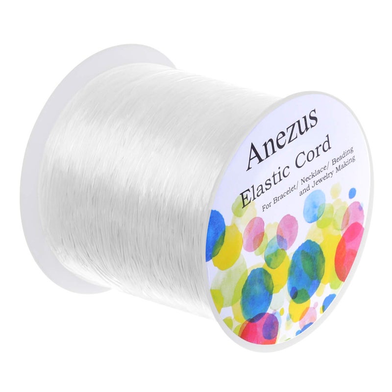 anezus Elastic String for Bracelets Anezus 1mm Elastic Bracelet String Beading String Jewelry String Stretch Cord for Bracelets Jewelry Making Beads