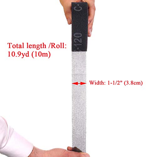 2FY2SW EMILYPRO Sanding Rolls/Plumbing Sanding Cloth 1.5" x 11yd (33 ft) / Plumber's Double Side Open Mesh/Aluminum Oxide Grit #180-1Roll - Image 3
