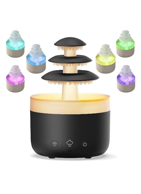 Rain Cloud Humidifier,7 Color Changing Mushroom Rain Humidifier,Simulated Cloud and Rain Diffuser For Office, Bedroom Home Quiet Air Purification Humidifier USB