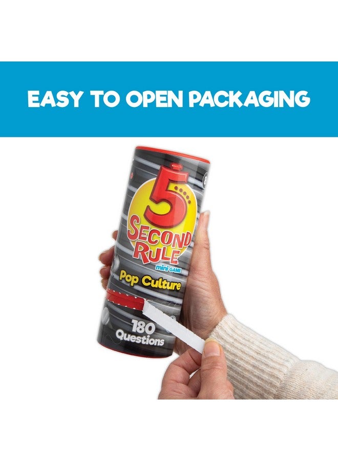 5 Second Rule Game Pop Culture Edition (Mini Tube) - Simple Questions Card Game for Family Fun, Party, Kids, Travel, Game Night & Sleepovers - Think Fast and Shout Out Answers - for Ages 8+ - Image 3