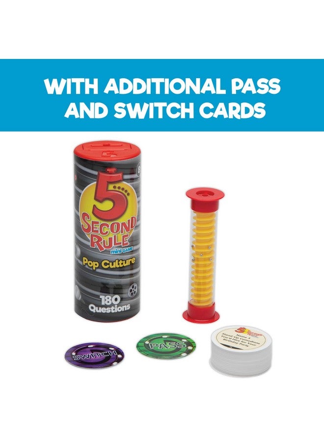 5 Second Rule Game Pop Culture Edition (Mini Tube) - Simple Questions Card Game for Family Fun, Party, Kids, Travel, Game Night & Sleepovers - Think Fast and Shout Out Answers - for Ages 8+ - Image 4