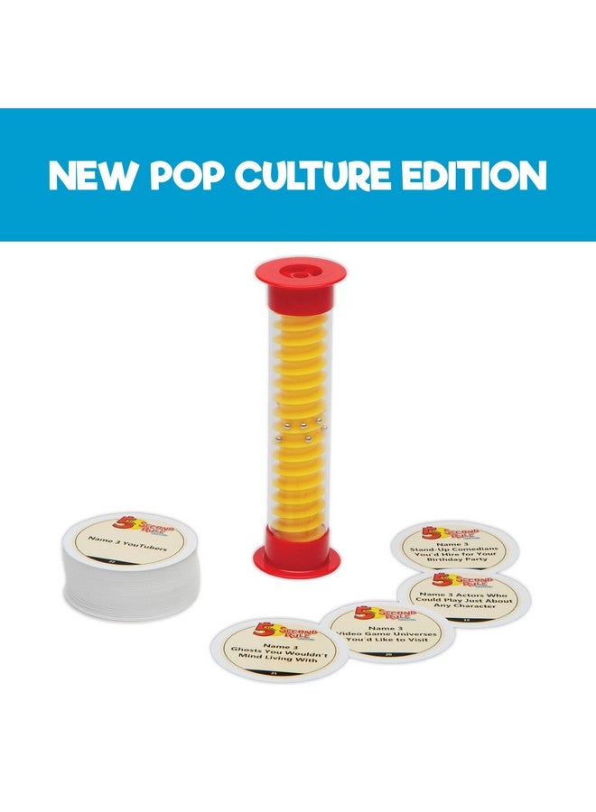 5 Second Rule Game Pop Culture Edition (Mini Tube) - Simple Questions Card Game for Family Fun, Party, Kids, Travel, Game Night & Sleepovers - Think Fast and Shout Out Answers - for Ages 8+ - Image 2