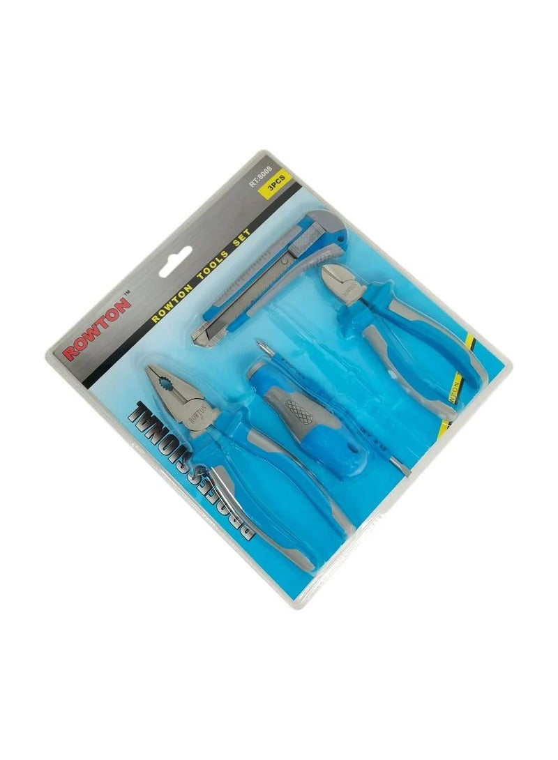 Rowton Tools Set 3 Pieces Plier And Two Way Screwdriver And Sheet Metal Cutter  RT8008  - Image 3