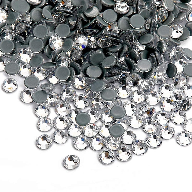 Dowarm Dowarm 1440 Pieces Crystal Clear Hotfix Crystals Hot Fix Rhinestones for Crafts Clothing Flatback Glass Gems for Dance Costumes SS20