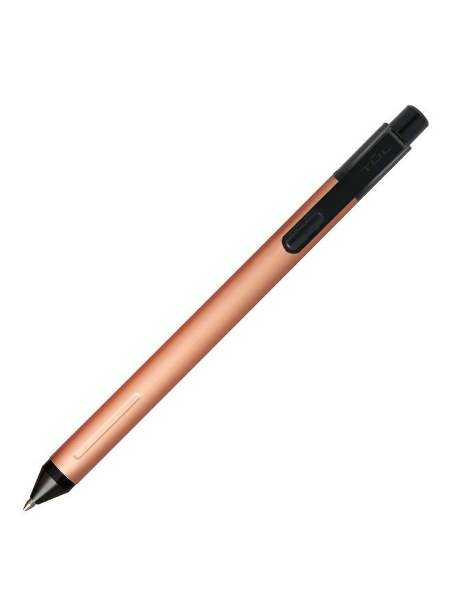 TUL ® Fine Writing Solid Metal Barrel Ballpoint Pen With 2 Refills Medium Point 1.0 Mm Rose Gold Barrel Black Blue Ink - Image 3