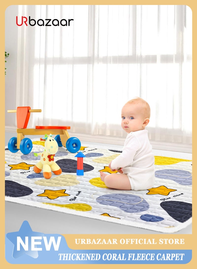 URbazaar Baby Play Mats for Floor, 200x150 Crawling Mat for Playpen, Thicken Soft Padding Foam Playmats for Babies and Toddlers Infants, Foldable and Machine Washable, Boho Design - Image 1