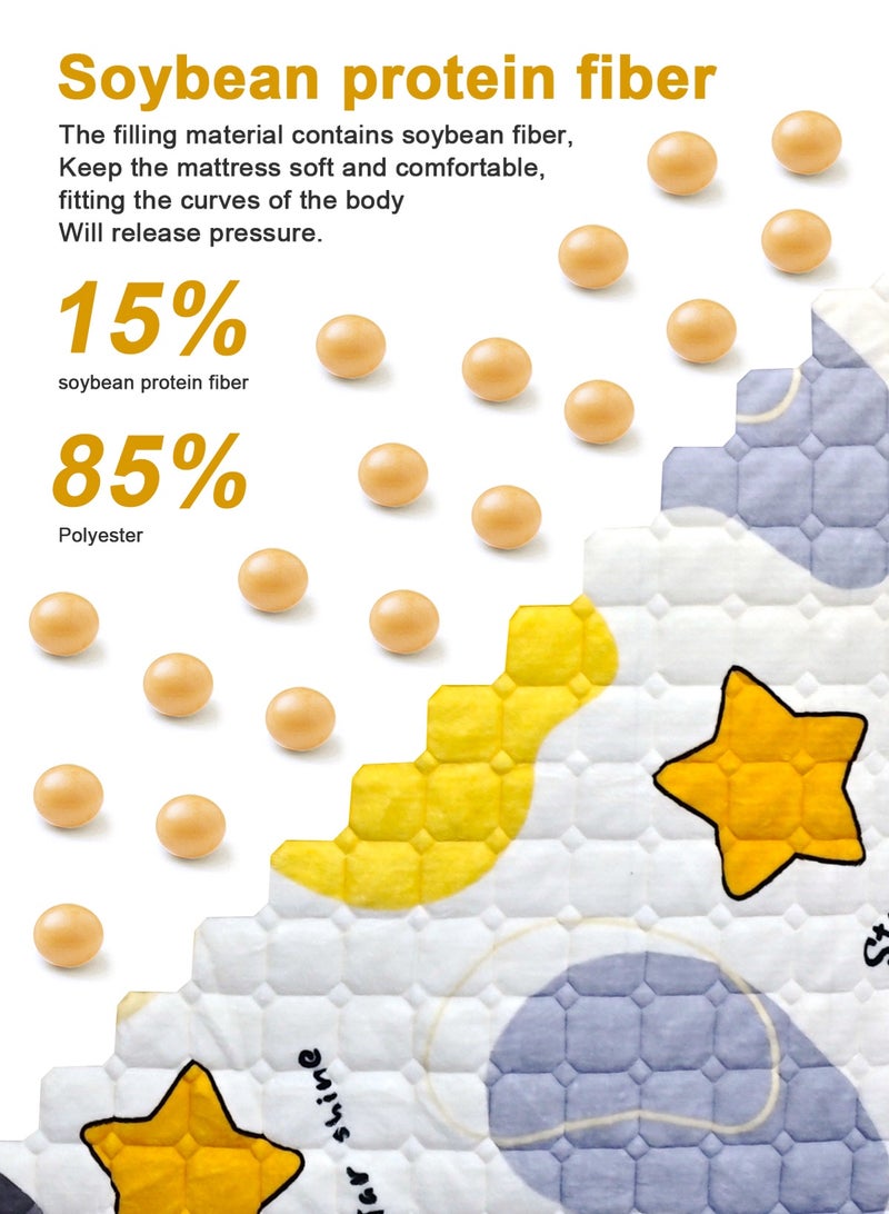 URbazaar Baby Play Mats for Floor, 200x150 Crawling Mat for Playpen, Thicken Soft Padding Foam Playmats for Babies and Toddlers Infants, Foldable and Machine Washable, Boho Design - Image 5