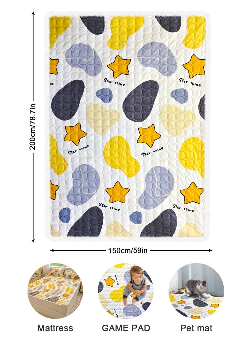 URbazaar Baby Play Mats for Floor, 200x150 Crawling Mat for Playpen, Thicken Soft Padding Foam Playmats for Babies and Toddlers Infants, Foldable and Machine Washable, Boho Design - Image 2