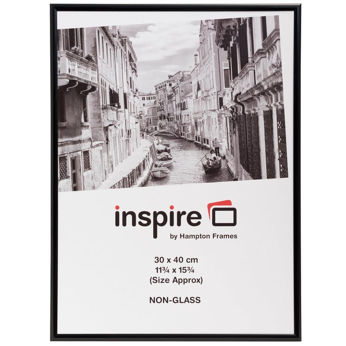 ALUMINIUM 12x16 30x40cm Black Picture Poster Photo Frame Plexi NonGlass PAAF1216BLK