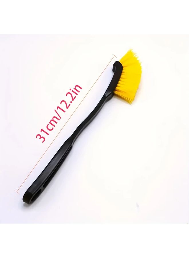 Durable Long Handle Car Wheel Hub And Tire Cleaner Brush With Soft Bristles Ergonomic Grip For SUVs Trucks Cars Interior Exterior Cleaning Tool Hub Brush 1pc - Image 2