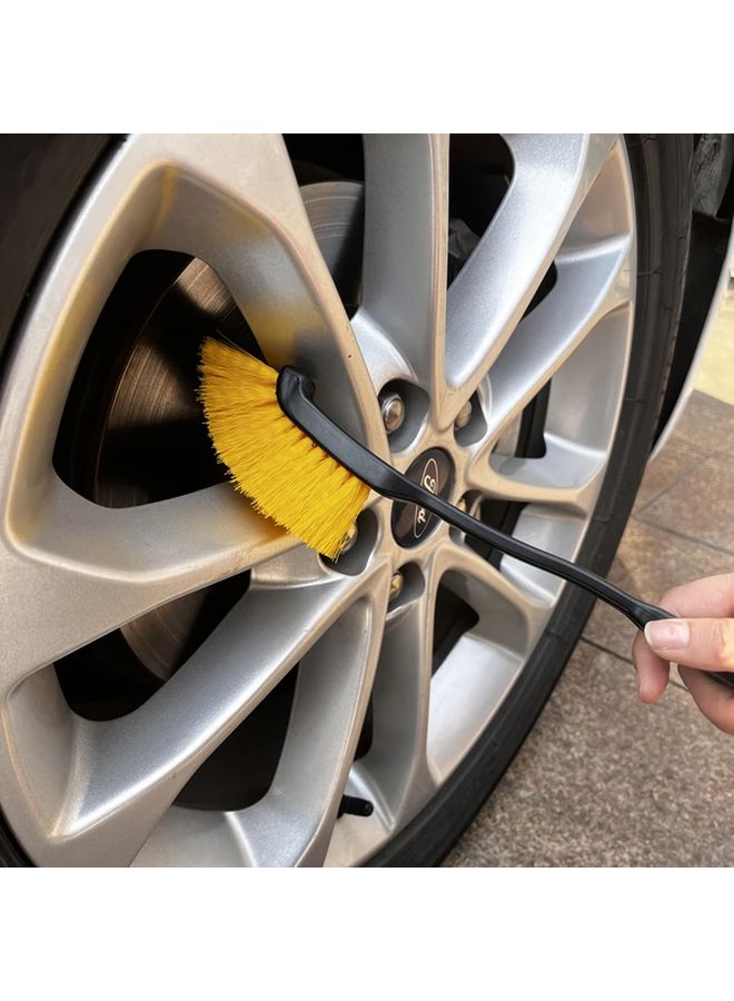 Durable Long Handle Car Wheel Hub And Tire Cleaner Brush With Soft Bristles Ergonomic Grip For SUVs Trucks Cars Interior Exterior Cleaning Tool Hub Brush 1pc - Image 4