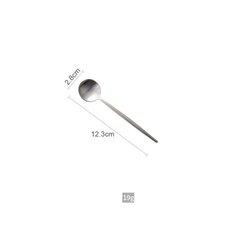 Rose Gold 8 Pieces 304 Stainless Steel Coffee Spoon Dessert Stirring Spoon Set - Image 3