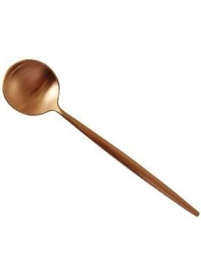 Rose Gold 8 Pieces 304 Stainless Steel Coffee Spoon Dessert Stirring Spoon Set - Image 1