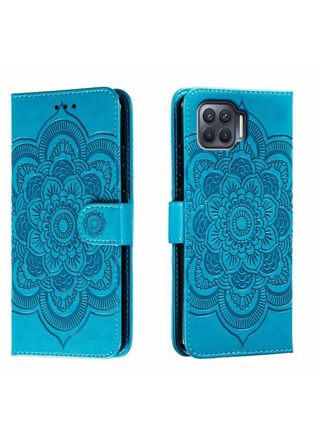 S-TOP Case For OPPO A93 4G Sun Mandala Embossing Pattern Phone Leather Case - Image 1