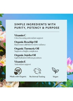 Sky Organics Vitamin C Bright Glow Oil Serum With Rosehip & Turmeric Oil Blend 1 Fl Oz  - Image 5
