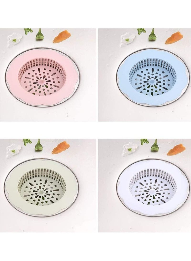 MARGOUN Sink Strainer Flower Shape Anti Clogging Filter Drainer Basket Cover Waste Hair Stopper for Kitchen Bathroom Pink  - Image 4