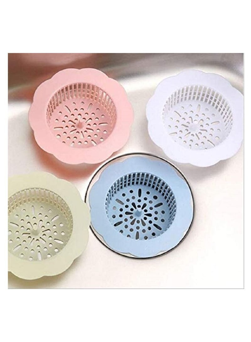 MARGOUN Sink Strainer Flower Shape Anti Clogging Filter Drainer Basket Cover Waste Hair Stopper for Kitchen Bathroom Pink  - Image 5
