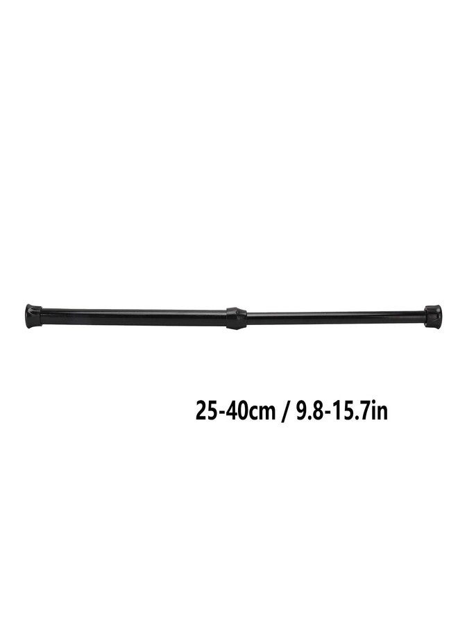 HEITIGN 1 X Curtain Rod Extendable 30-90CM No Drill Window Screen Spring Rod Adjustable Tension Pole Bath Curtain Rail for Kitchen Bathroom Window,Black (25-40 thin rod with a diameter of 1.3cm) - Image 2
