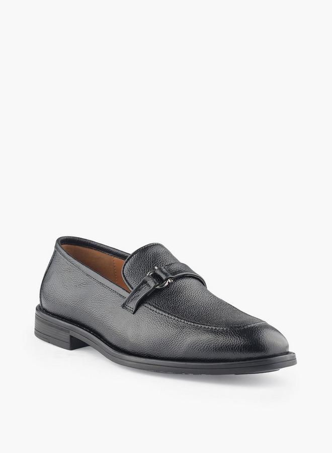 DUCHINI Men Metallic Accent Slip-On Loafers - Image 2