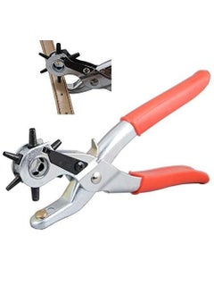 Limbjal Limbjal Multipurpose revolving leather belt hole Punch Plier 6 size Hole Punch Hand Tool for beltwatchbanddog collarsFabricLeather Craft BeltWatch BandsBags  - Image 1