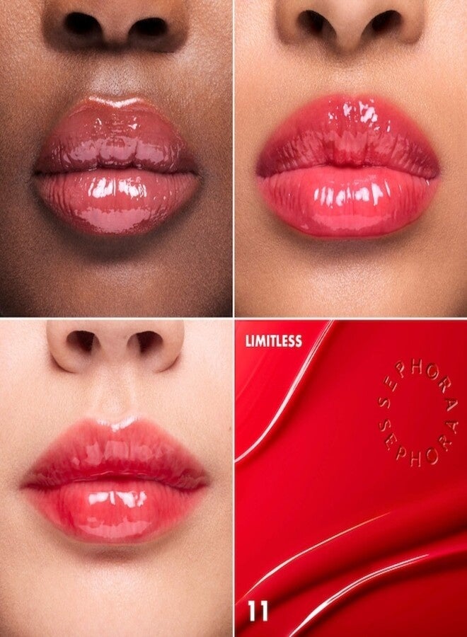 SEPHORA COLLECTION Sephora Glossed Moisturizing Lip Gloss – Glassy Shine,11 Limitless - Sheer Vibrant Red, Hydrating & Smoothing Lip Gloss, Glittery Finish, 5 mL (0.16 oz) - Image 2