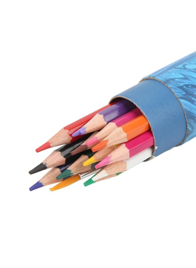 12 Colors Watercolor Pencils Set with Brush, Drawing Pencils in Tube - Image 2