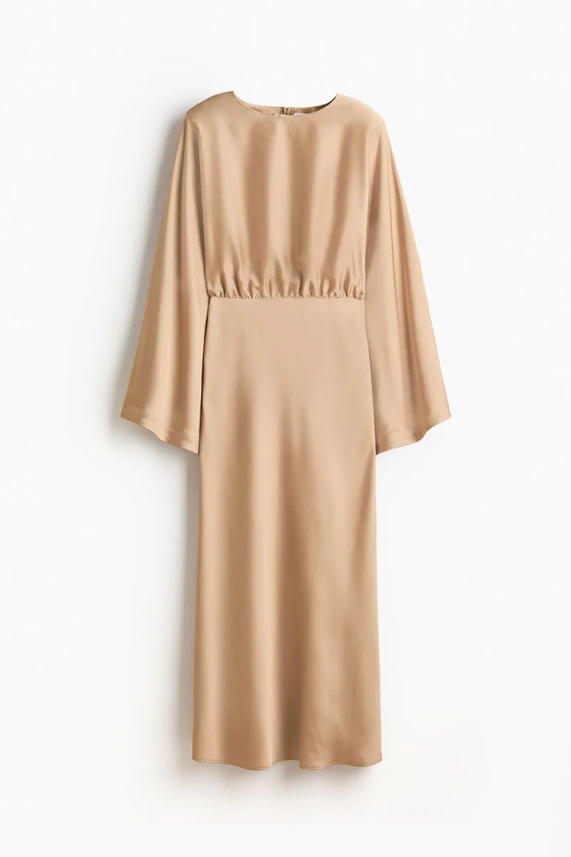H&M Shoulder-pad satin dress