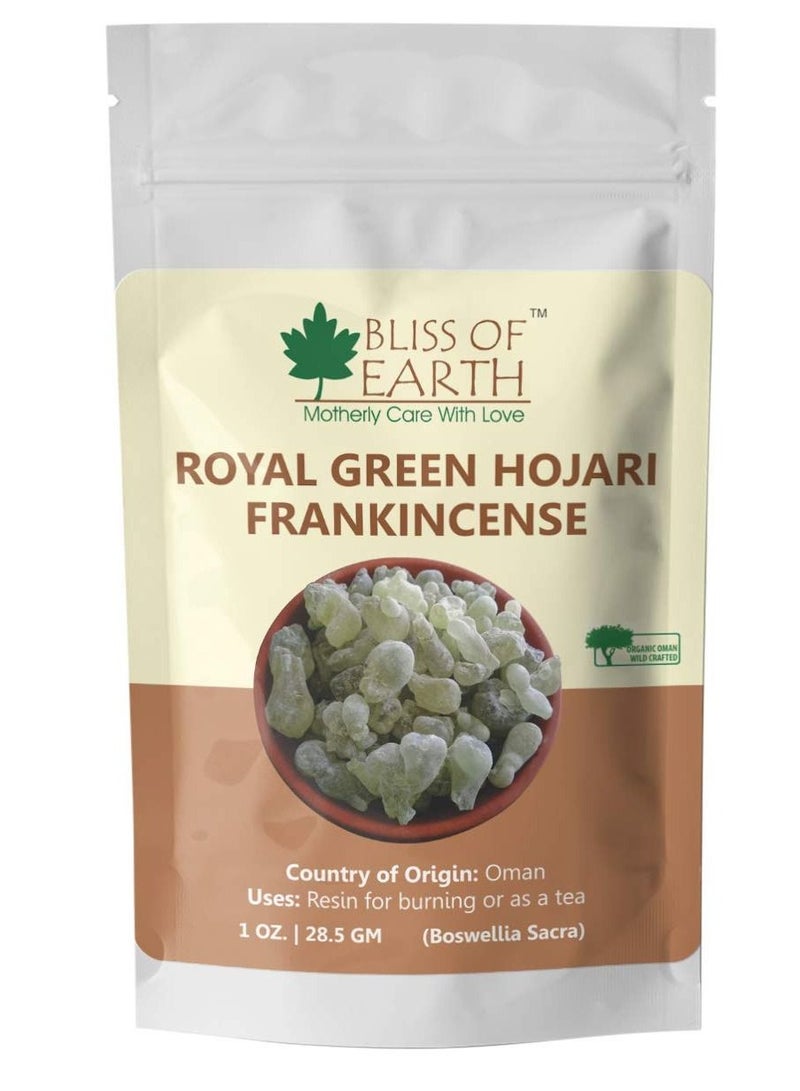 BLISS OF EARTH Original Royal Frankincense Resin of Oman Boswellia Sacra Grade Omani Frankincense Raisin Hand Picked 28.5gm - Image 1