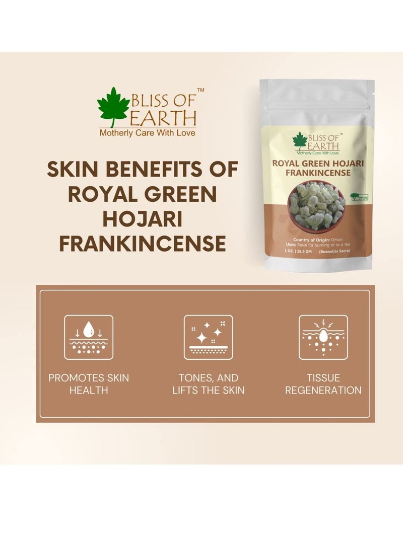 BLISS OF EARTH Original Royal Frankincense Resin of Oman Boswellia Sacra Grade Omani Frankincense Raisin Hand Picked 28.5gm - Image 2