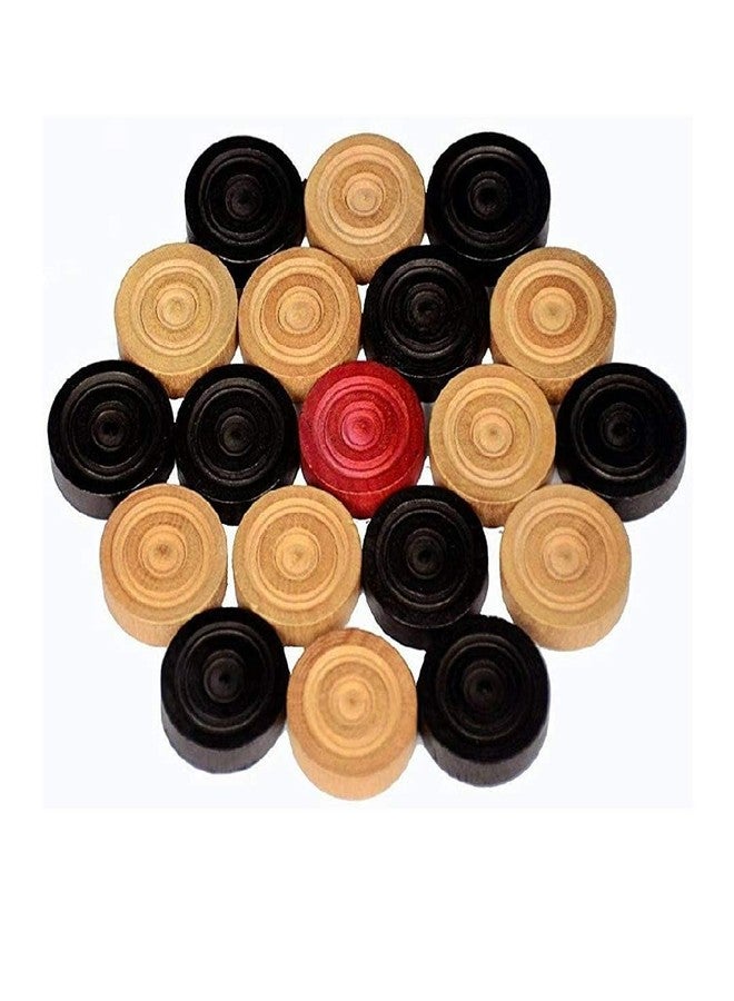 CanBee Carrom Playing Coins and Powder for Kids and Adult | Wooden Coins, Acrylic, Transparent Plastic | with Free 1 Striker Set of 20 and 24 (20 Wood Coins) - Image 4