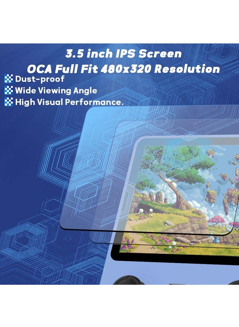 RGB20S Handheld Game Console with Retro Open Source System, Preloaded 15000+ Games, RK3326 3.5-Inch 4:3 IPS Screen for Children's Gifts (Blue) - Image 5