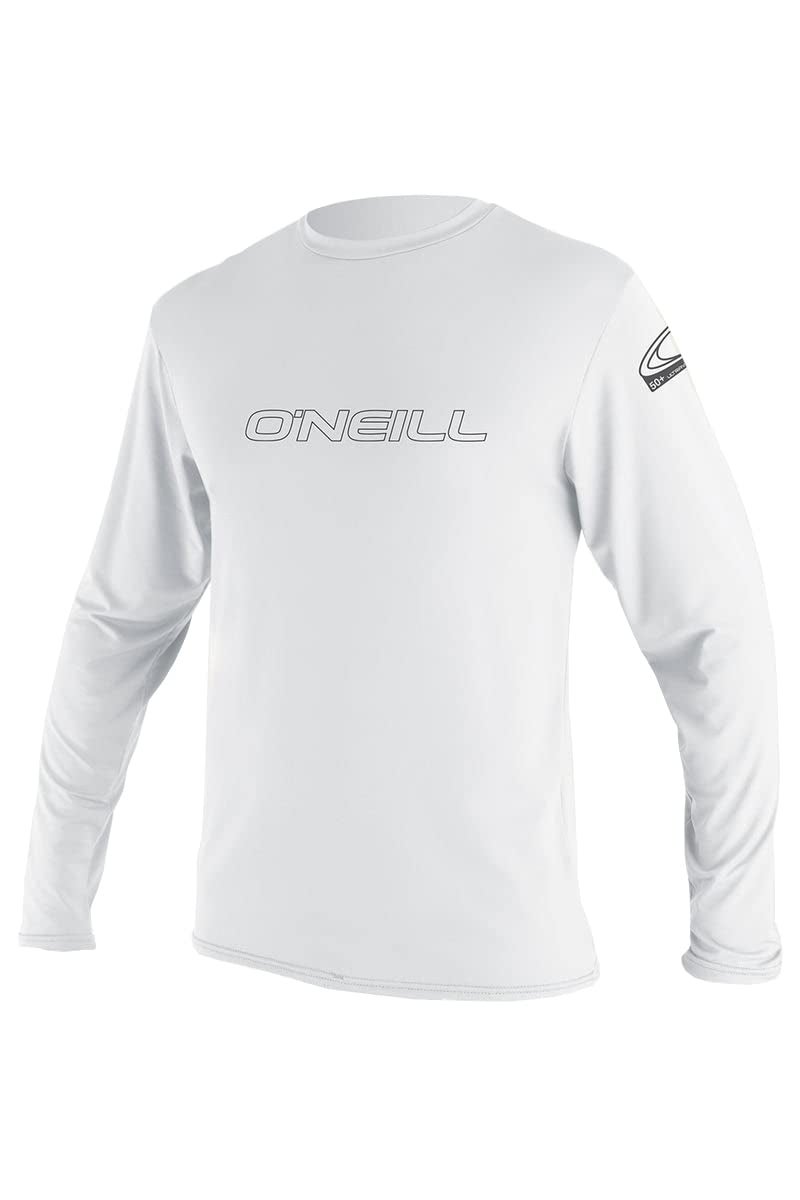 O'NEILL O' NEILL Men's Standard O'Neill Basic Skins UPF 50+ Long Sleeve Sun Shirt, White, Small - Image 4
