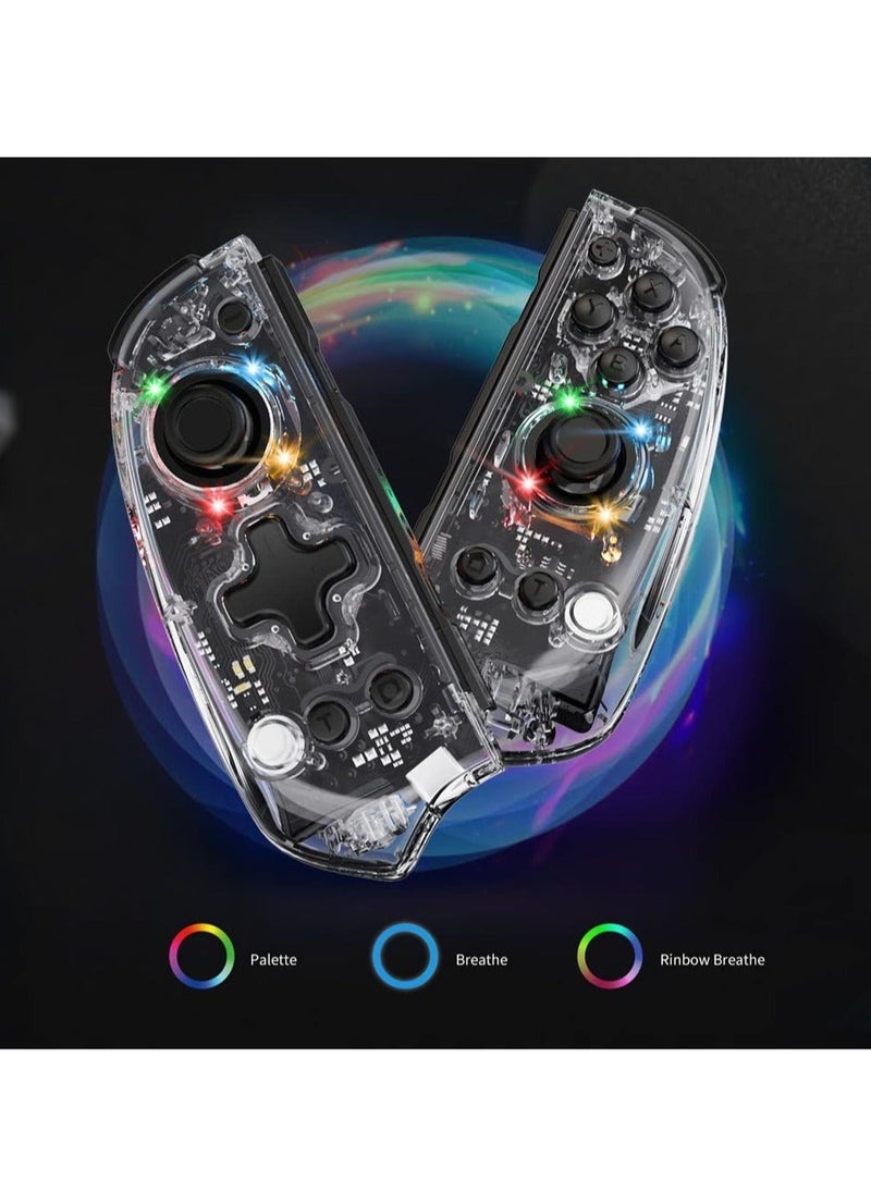 Joy Cons Wireless for Nintendo Switch OLED/ Lite, Replacement for Joypad Controller, Compatible with Switch Controllers, Wireless Left and Right Joy Cons for Nintendo Switch OLED/ Lite
