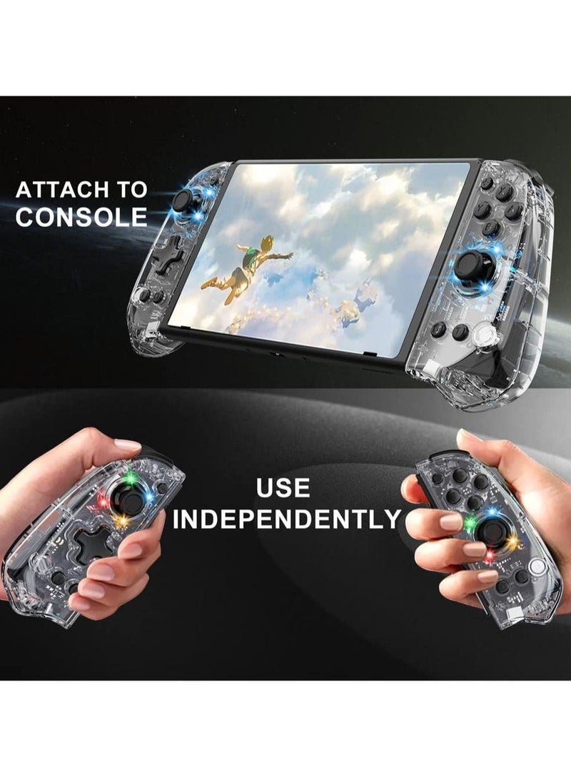Joy Cons Wireless for Nintendo Switch OLED/ Lite, Replacement for Joypad Controller, Compatible with Switch Controllers, Wireless Left and Right Joy Cons for Nintendo Switch OLED/ Lite
