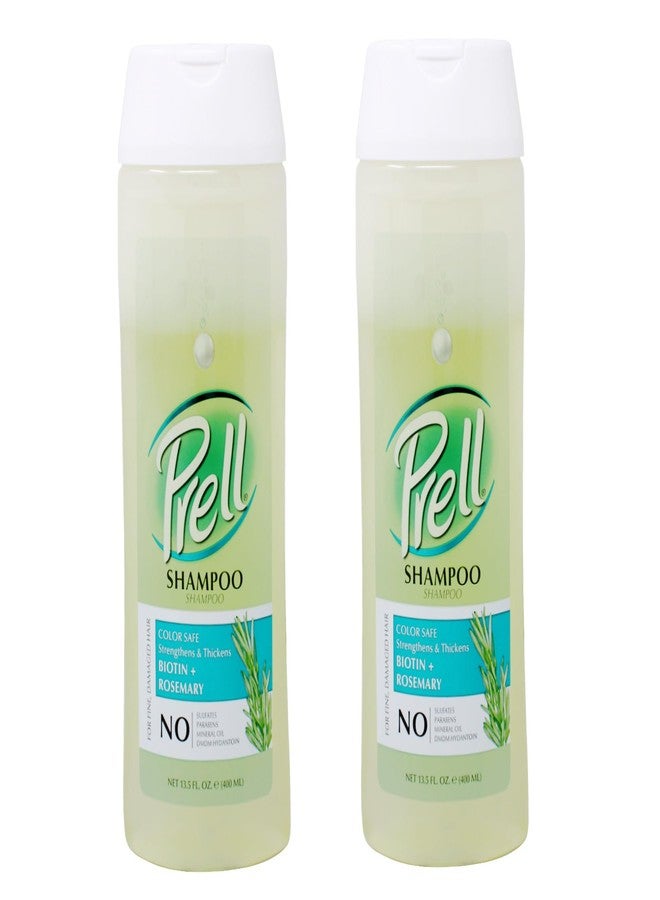 Prell Biotin + Rosemary Strengthens & Thickens Color Safe Shampoo for Fine, Damaged Hair 13.5 fl.oz (Pack of 2) - Image 5