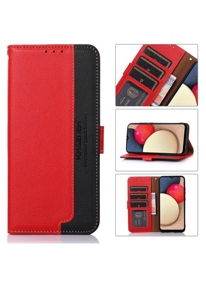 S-TOP Case For OPPO A58 4G KHAZNEH Litchi Texture Leather RFID Phone Case - Image 1