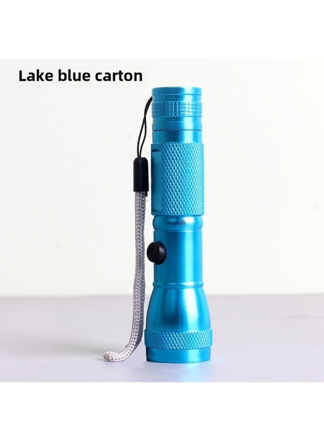 Dry Battery Flashlight Reading Student Dormitory Special Strong Light Super Bright Children's Eye Protection Small Flashlight-Product Specifications:8863 Lake Blue Carton (collection Comes With 2 Batteries)  - Image 1